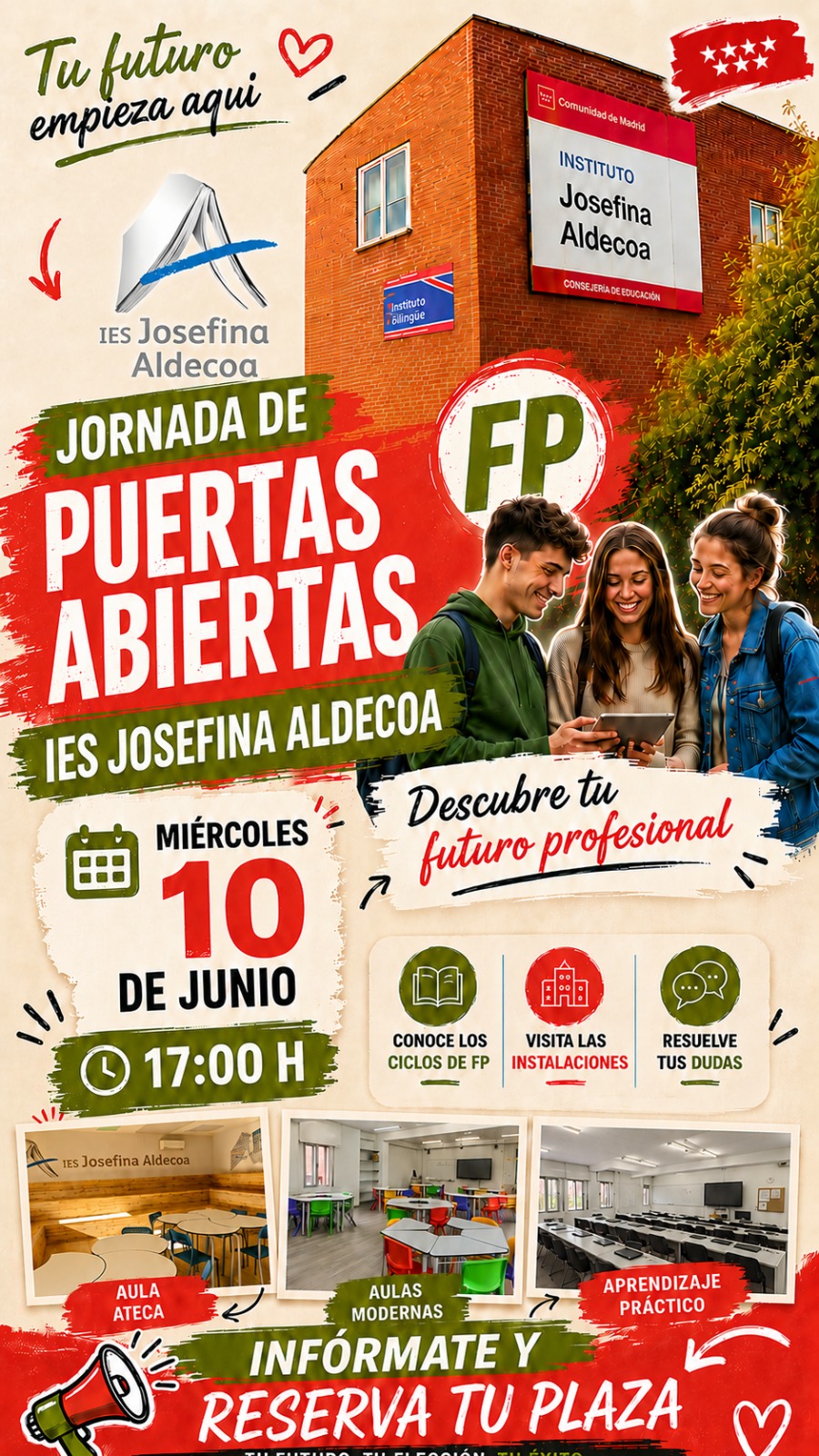 Flyer puertas abiertas Aldecoa